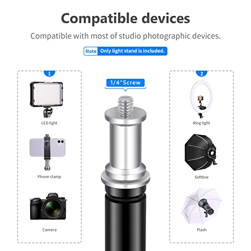 Neewer 75"/6 Feet/190CM Photography Light Stands for Relfectors, Softboxes, Lights, Umbrellas, Backgrounds 190cm/1 Pack