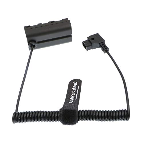 Alvin's Cables D-Tap to NP-F Dummy Battery Coiled Power Cable for Atomos Ninja V | Shinobi, SmallHD, Feelworld Monitor, Replacement for Sony NP-F550 F570 F770 F970 Battery Coiled Cable