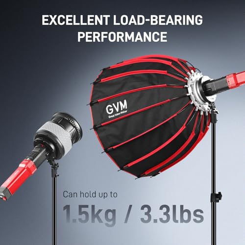 GVM Bowens Mount Adapter for PD60B PD60C PL60B PL60C, Updated Version Different Angles of Holder for Any Bowens Mount Accessories, Such as Softbox, Barndoor, Fresnel Lens