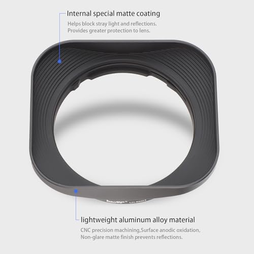 Haoge Metal Square Lens Bayonet Hood for Sigma 30mm F1.4 DC DN Lens LH-SM30