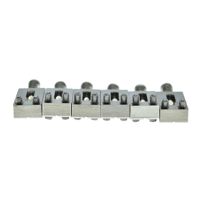 KAISH Upgraded Version Stainless Steel Guitar Bridge Saddles 10.5mm String Spacing with Nickel Screws for Stratocaster/Telecaster 10.5mm with Nickel Screws