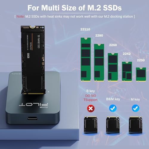 M.2 Reader Dock + 4 Slots M.2 Storage Box Blue - SD03 Alloy + C43