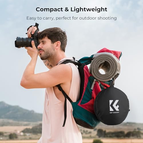 K&F CONCEPT 5-in-1 Light Reflector, 43"(110cm), Collapsible & Portable 43'' (110cm)