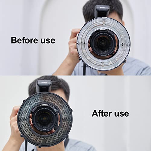 Godox R200-HC20 Photography Honeycomb Grid 20° for Godox R200 Ring Flash Head, for Creative Shooting, Art, Advertising, Product Shooting 20°