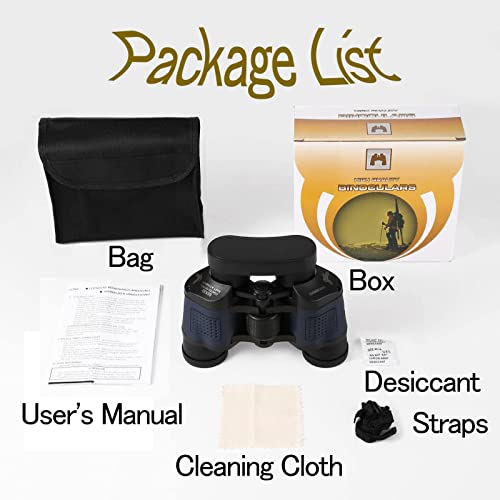 Adult Night Vision Binoculars 60x60 1000M Professional Waterproof High-Power Optical Binoculars, Suitable for Stargazing, Bird Watching, Concerts, Football, Sightseeing, Hunting, and Easy to Carry.