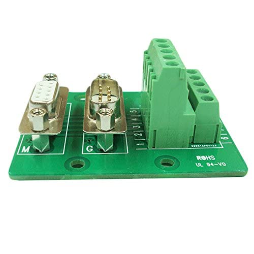 Avanexpress DB9 Breakout Connector RS232 Serial 9 Pin Connector Db9 Terminal (Male and Female Adapter)