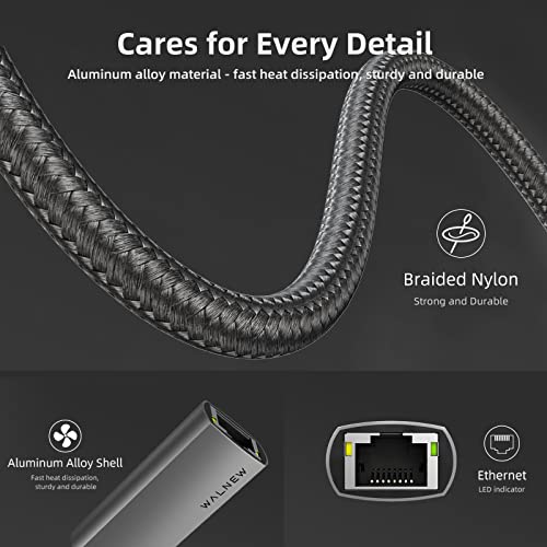 1pc USB C to 1Gbps Ethernet Adapter & 1pc 7 in 1 USB-C Hub
