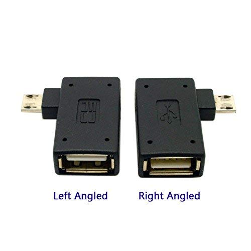CY Micro OTG Adapter 2 Pack USB 2.0 Micro USB Male to USB Female OTG Adapter 1piece left+1piece right