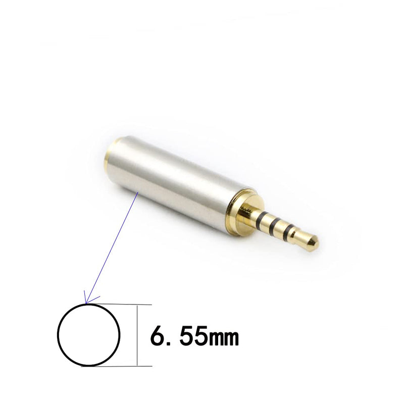 RGzhihuifz 3.5mm Female to 2.5mm Male Audio Adapter Converter Headphone 2.5mm to 3.5mm 3 Ring Jack Stereo or Mono 2 Pack