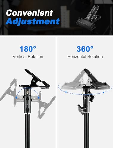 Selens 2 Pack Photography Reflector Clamp Holder Speedlite Hot Shoe Bracket Two Packs