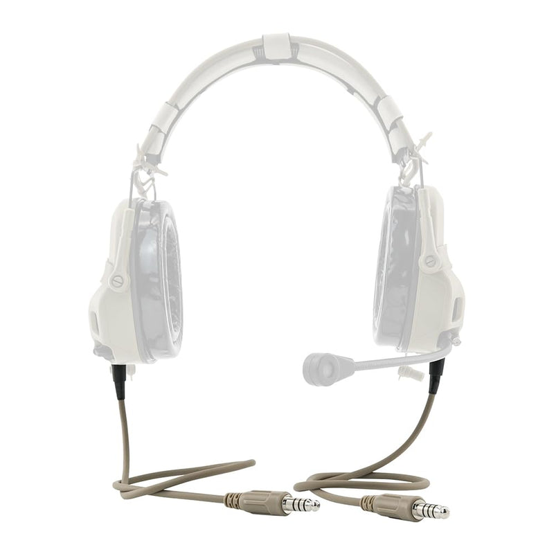 HEARFALCOM Tactical Headset Accessory Dual Channel Cable Wire Adapter Compatible with TAC700 Headset (Dual Pass Cable DE) Dual pass cable DE