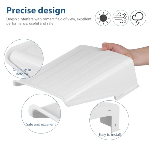 Homsfou Universal Outdoor Camera Rain Cover 10.62X10.43X3.74In Weatherproof Security Camera Protector with Sun Shade and Installation Kit
