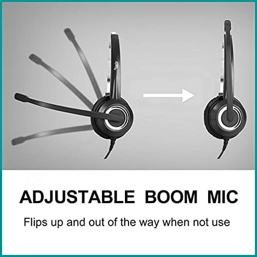 Cisco Phone Headset Mic Noise Cancelling U10 Cable RJ9 & 3.5mm Adapter Compatible with Cisco IP Phones 6861 7942g 7965g 8841 8851 8861 8945 8961 Series Model Monaural headset + U10 / 3.5 mm Jack