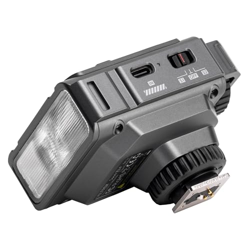 VILTROX TTL Flash for Fujifilm, 1800mAh On Camera Flash for Fuji, 26W/s 6500K Small Flash for Camera, GN16 Mini Flash, 1s Recycle Time, with Softbox (Spark Z3-F, Gray) Grey