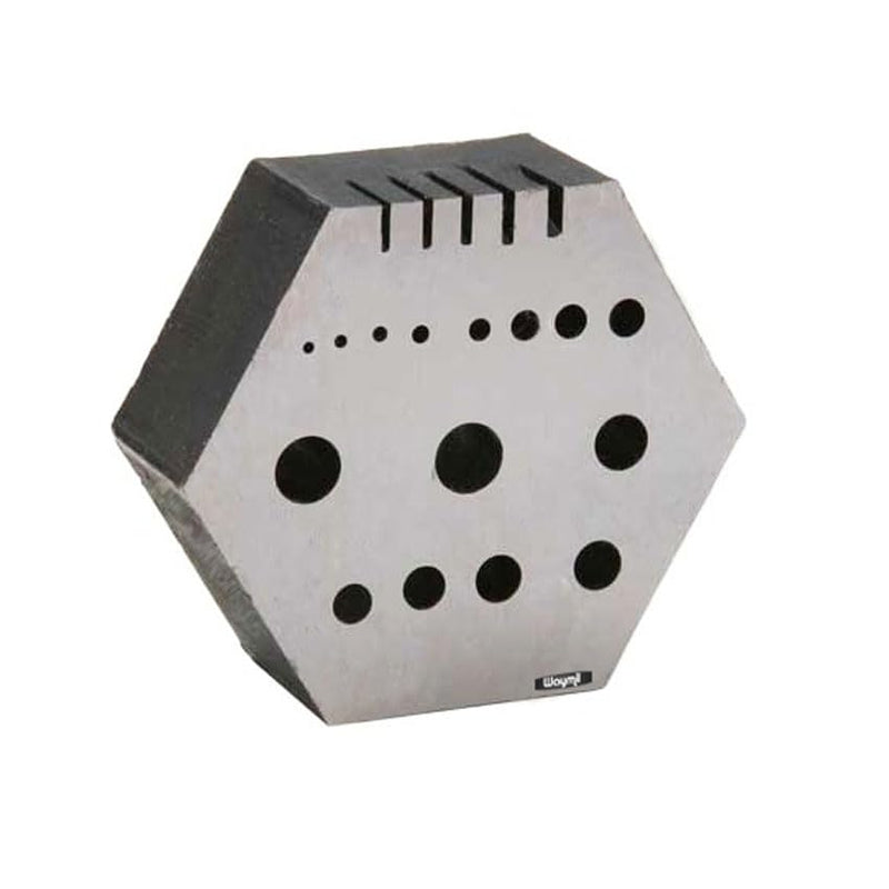 [AUSTRALIA] - Hexagonal Steel Riveting Anvil Block 7/8" Thick Multi-Functional Bench Hex Steel Block Drilling Jewelry Watchmakers, Craftsman 