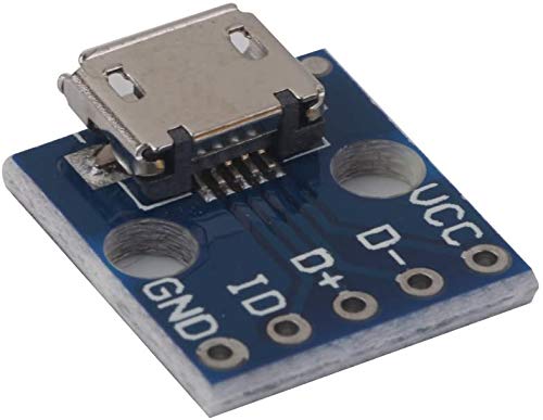 [AUSTRALIA] - RUNCCI-YUN Pack of 20 USB to DIP Adapters, 2.54 mm Micro USB Socket, 5-Pin B-Type, PCB Converter Module Board, for DIY USB Power Supply/Breadboard 