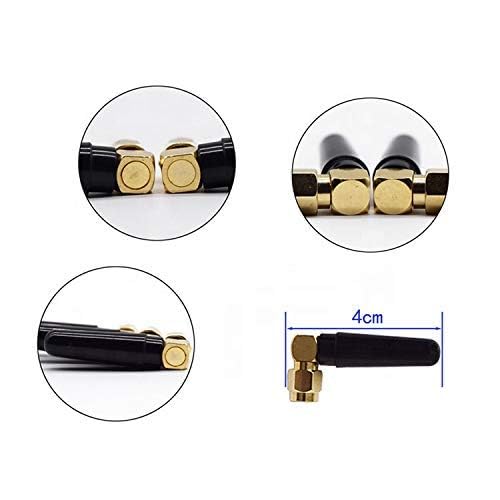 2 Pack Mini 3dBi Dual Band WiFi Antenna 2.4GHz/5GHz/5.8GHz – RP-SMA Male Right Angle MIMO Omni for ITX Small Form Factor PC, PCIe Card, SFF Router, FPV Drone, Bluetooth, Wireless Camera