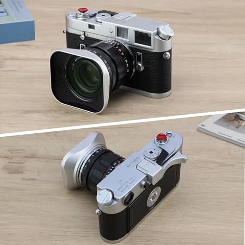 Haoge LH-ZM33 Bayonet Metal Square Lens Hood Shade Compatible with Carl Zeiss Distagon T 1.4/35 35mm f1.4 f/1.4 ZM Lens Sliver [Square - Silver]