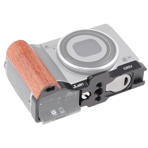Fotga Lightweight Wooden L-Shape Side Hand Grip Handle Grip for Ricoh GRIV GR4 Digital Camera,Compatible Arca Swiss Tripod | 1/4"-20 and 3/8"-16 Mount for Tripod,Cold Shoe on Bottom