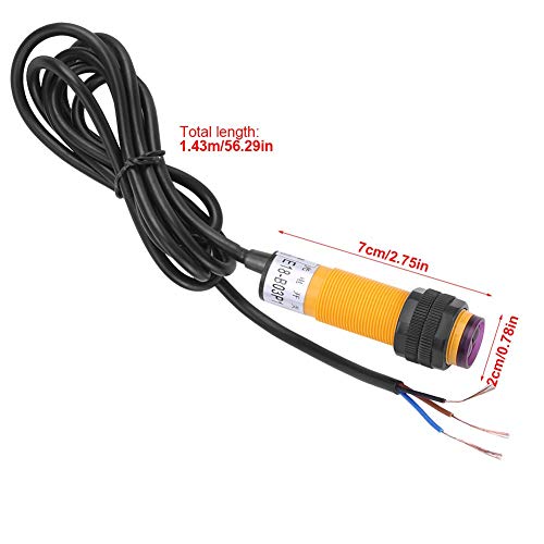 Photoelectric Sensor E18-B03P1 5-30 cm DC 3 Wires 6-36 V PNP IR Infrared Beam Photoelectric Detection Sensor Switch NO + NC with Large Detection Distance