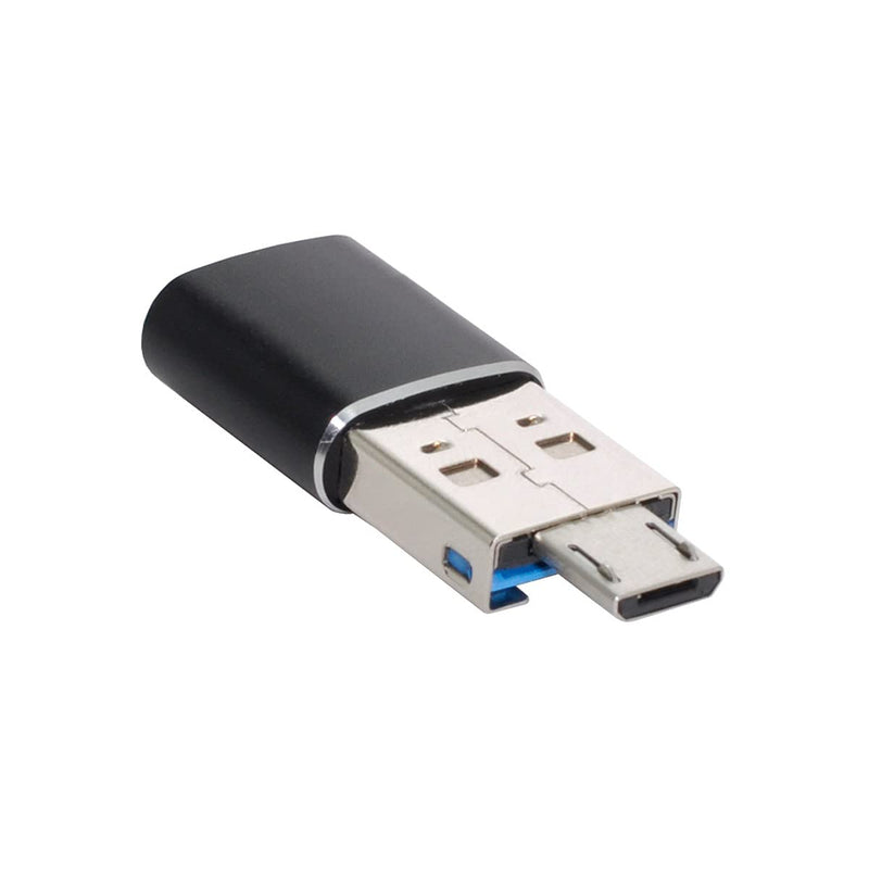 CY Mini Size USB 3.0 to Micro SD SDXC TF Card Reader with Micro USB 5pin OTG Adapter for Tablet / Cell Phone TF Card Reader with OTG Adapter