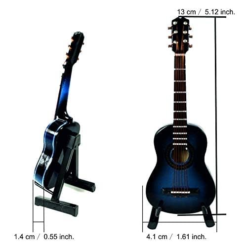 ALANO Miniature Guitar Miniature Ornaments Musical Instrument Decoration Gift (13cm)