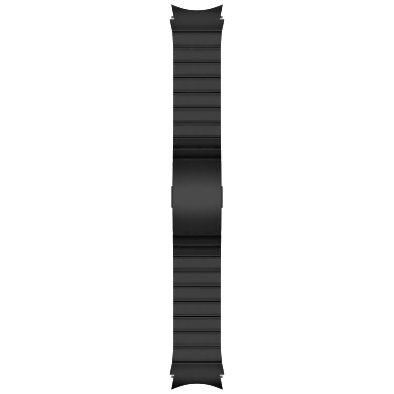 LDFAS Compatible for Samsung Galaxy Watch 7/6 Classic 43mm 47mm/5 Pro 45mm Bands, 20mm Titanium Metal Watch Strap with Curved Buckle Compatible for Samsung Galaxy Watch FE/6/5/4 40mm/44mm Band Black