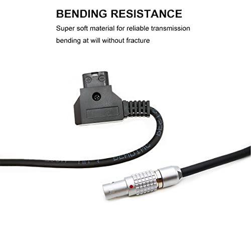 D-tap to 0B 2-Pin Male Flexible Power Cable for Teradek SmallHD ARRI RED Form Gold Mount/V-Mount Dtap 7.8 INCH / 20CM Straight