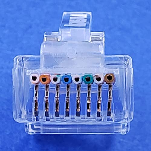 Ideal Electrical 85-385 Unshielded Feed-Thru Modular Plug, Cable Connector for CAT6A/6 Unshielded Cables, 50 Connectors 50 Pack
