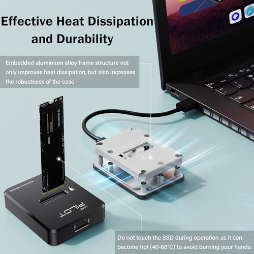 M.2 Dock + M.2 SSD Enclosure NVMe SATA Reader - SD03 Square+C36