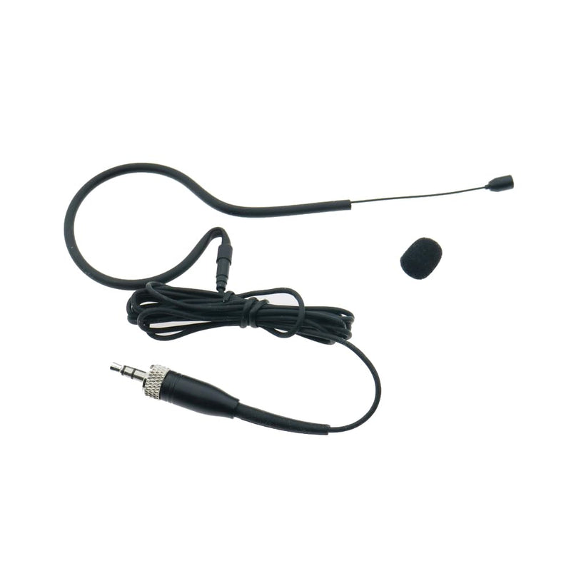 Single earset Headset Microphone for Sennheiser EM100 G2 G3 G4 Wireless HeadMic BeltPack System Omni-Directional Mics B20-Black