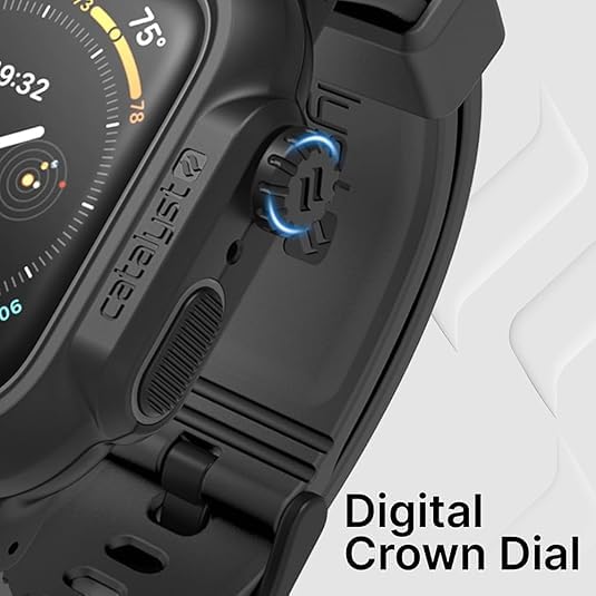 Catalyst 330ft Waterproof Case for Apple Watch Series SE 6/5/4 44mm, 100%, Premium Soft Silicone Watch Band, Shock Proof Rugged Protective case, Microfiber Cloth Included – (Grey)