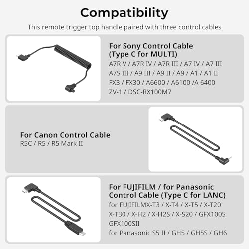 SMALLRIG Top Handle with Record Start/Stop Remote Trigger for ARRI 3/8”-16 3/8” Top Handle with Remote Trigger