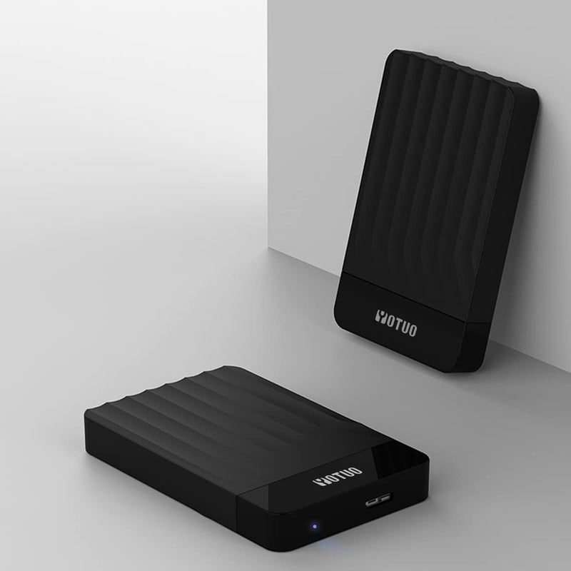 YOTUO 500GB External Hard Drive, Portable Storage Expansion HDD, USB 3.0 & USB-C for PC, Mac, Desktop, Laptop, Smartphone, PS4, Xbox One, Xbox 360, Office & Game Black 500 GB