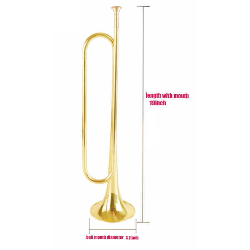 C Flat Gold Brass Material with Mouthpiece for School Band Cavalry Beginner Military Orchestra