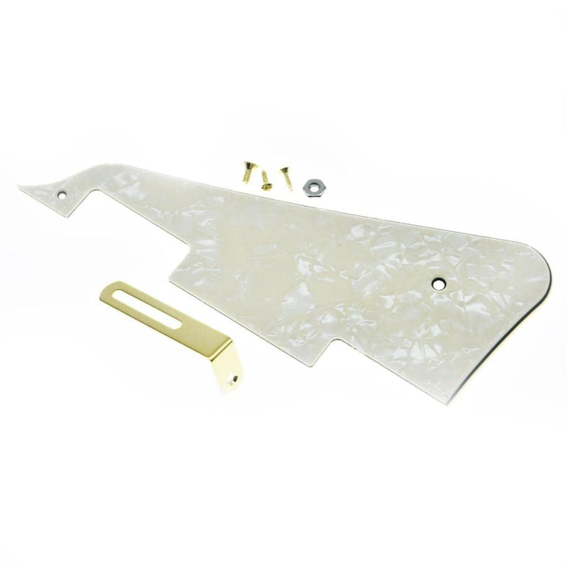 Dopro LP Guitar Pickguard and LP Stainless Steel Bracket with Gold Steel Mounting Screws for USA Les Paul Aged Pearl Gold Bracket