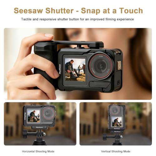 Handle Grip Kit for DJI Osmo Action with Metal Cage Cage Kit for DJI Osmo Action 5 Pro/4/3