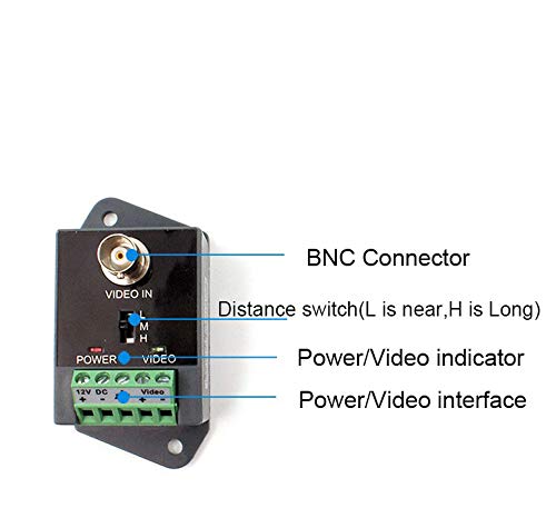 Active Video balun UTP Video Transceiver with HD-CVI-TVI-AHD-CVBS Effective Distance 1800M 1 Pack