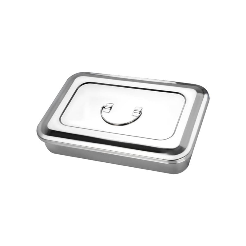 1 x Storage Box for Surgical Instruments Made of Stainless Steel for Professional Operations, Veterinary Medicine, Beauty Salon (11.5 Inches (without Hole))