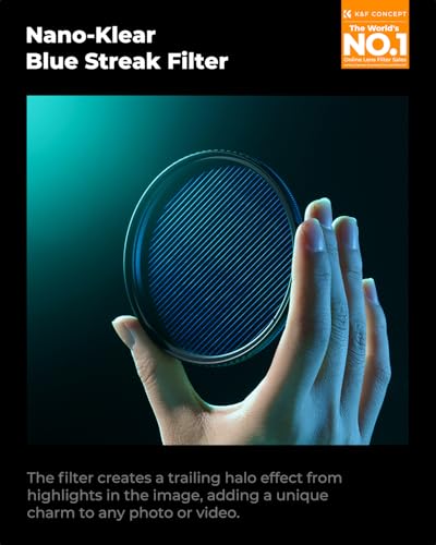 K&F CONCEPT 82mm Blue Streak Lens Spaced Effect Filter