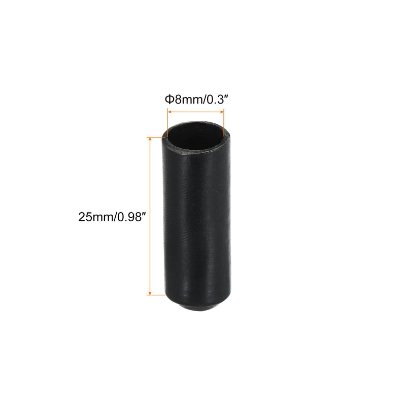 sourcing map Shrinking End Cap 8 mm ID x 25 mm L 2:1 Waterproof Electric Drath Wrap Adhesive Lined Sealed Heat Shrink Tube Caps for Drath Cable Pack of 50
