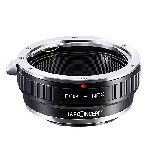 K&F Concept EF EF-S to E Mount Adapter, Manual Focus Lens Mount Adapter Compatible with Canon EOS Lens to Sony Alpha Nex E-Mount Camera Body