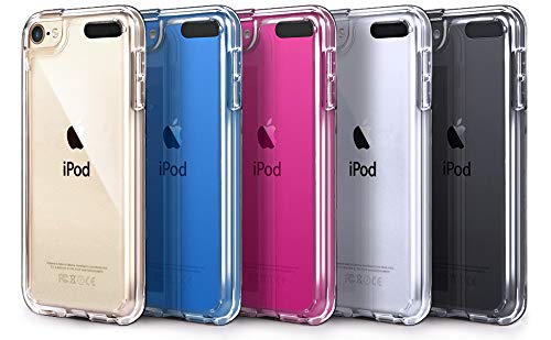 IDWELL iPod Touch 7 Case Clear, Touch 6 Touch 5 Case with 2 Screen Protectors, Clear Slim Soft TPU Bumper Hard Cover for iPod Touch 5/6/7th Generation (Latest Model,2019 Released), HD Clear