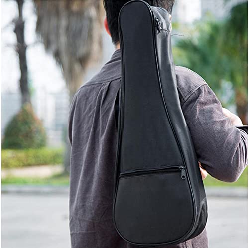 Ukulele Case, Black Ukulele Bag for 21 23 26 Inch Ukulele, Waterproof Durable Ukulele Padded Bag with Adjustable Straps for Concert, Soprano, Tenor (23in) 23in