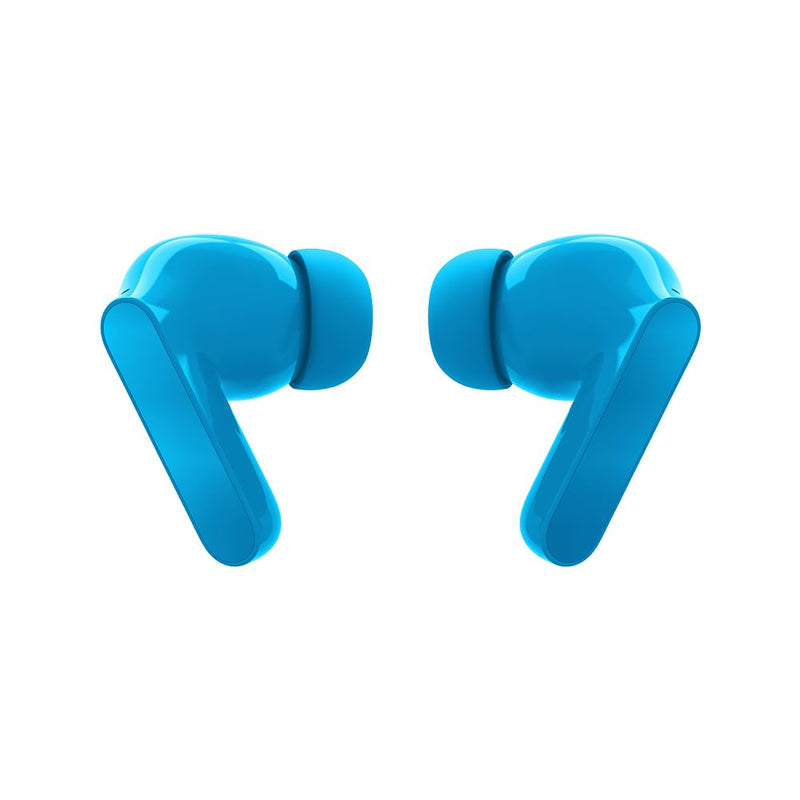 Motorola Moto Buds Bass XT2443-1 Dynamic ANC, Triple Microphone Array, Bluetooth 5.3, IP54 Water & Dust Resistant, Dolby Atmos Audio - (Blue Jewel)