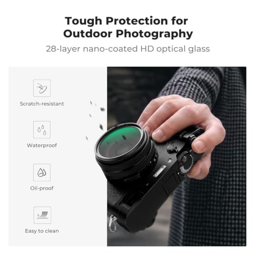 K&F CONCEPT MCUV Filter (Black Frame) Compatible with Fujifilm X100 Series Black
