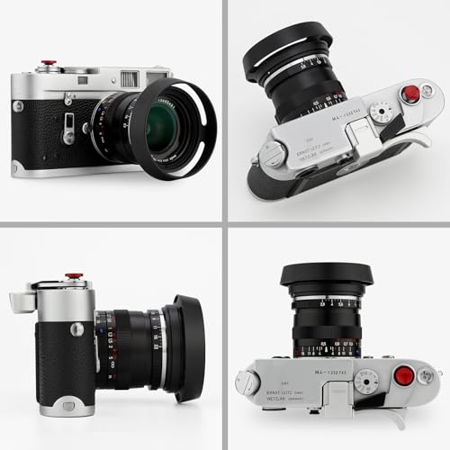 Haoge LH-ZV03 Square Metal Lens Hood for Carl Zeiss Distagon T* 21mm f2.8 ZM, C Biogon T* 21mm f4.5 ZM, 25mm f 2.8 ZM, 28mm f2.8 ZM, C Sonnar T* 50mm f1.5 ZM Lens [Square - Black]