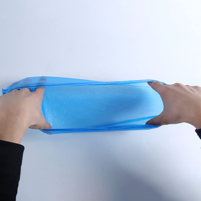 AURMOO Disposable Shoe Covers, Pack of 50, Double Layer Shoe Covers, Disposable Shoe Covers, Waterproof, Tear-Resistant, Puncture-proof for Indoor Outdoor Use, blue 4.0g/p(100)