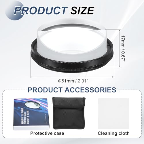 PATIKIL 49mm Camera Blur Filter, Ghost Center Field Motion Super Speed Blur Filter Ghost Cinematic Effect Double Sided Effect Photography Prism for Photo Video Camera DSLR, Black