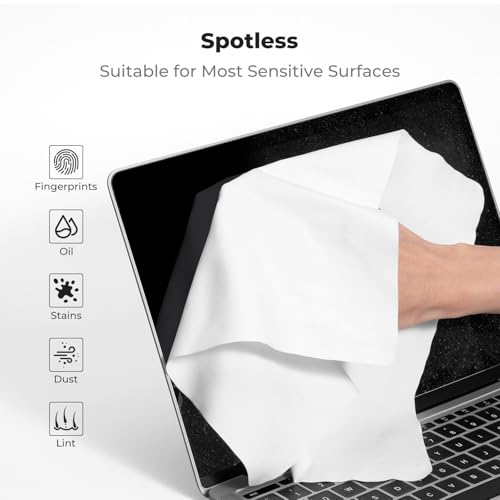K&F CONCEPT Large-Size Microfiber Lens Cleaning Cloths X3,High Density